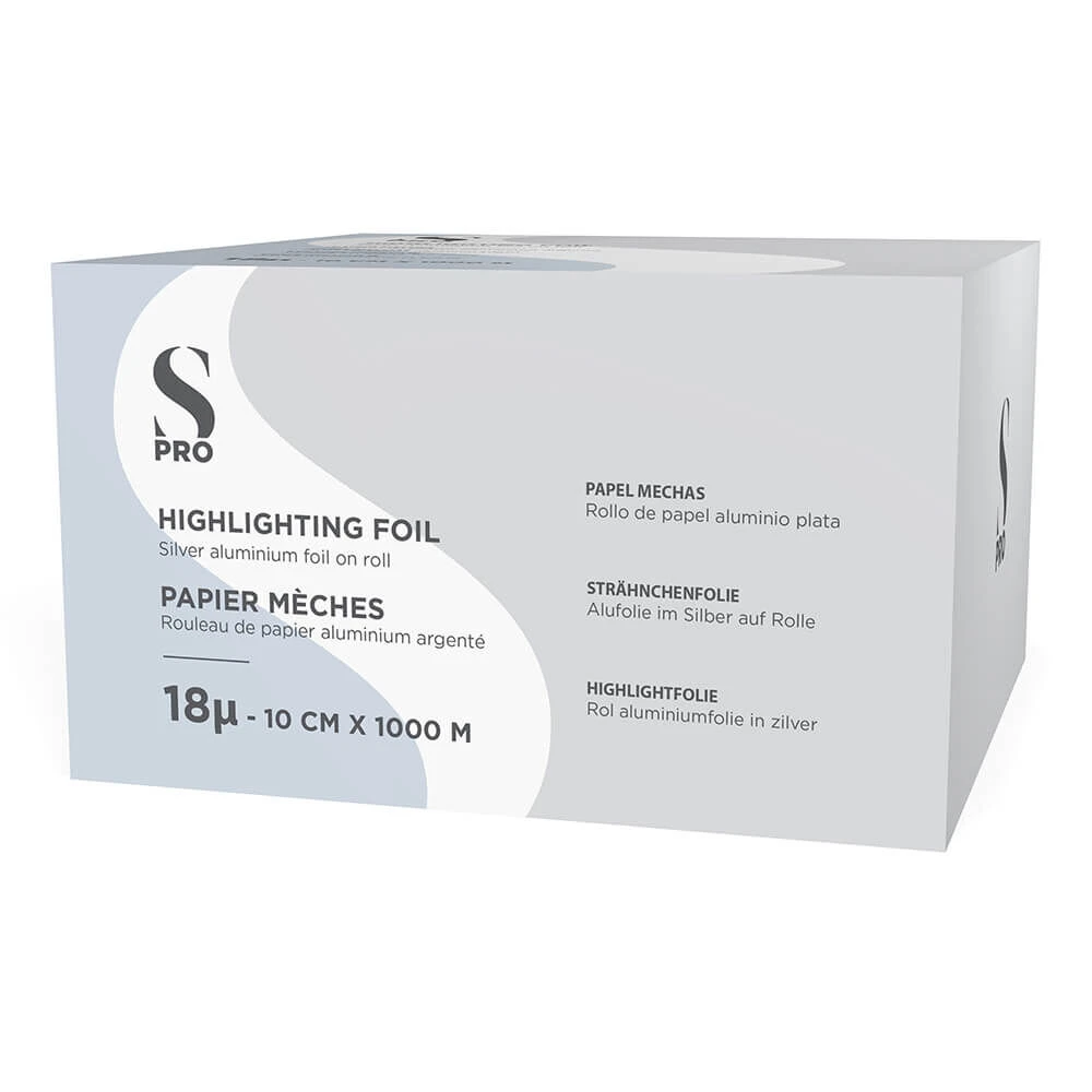 S-PRO Silver Aluminium Highlighting Foil, 18 Microns, 10cm X 1000m 1 S-PRO Silver Aluminium Highlighting Foil, 18 Microns, 10cm X 1000m