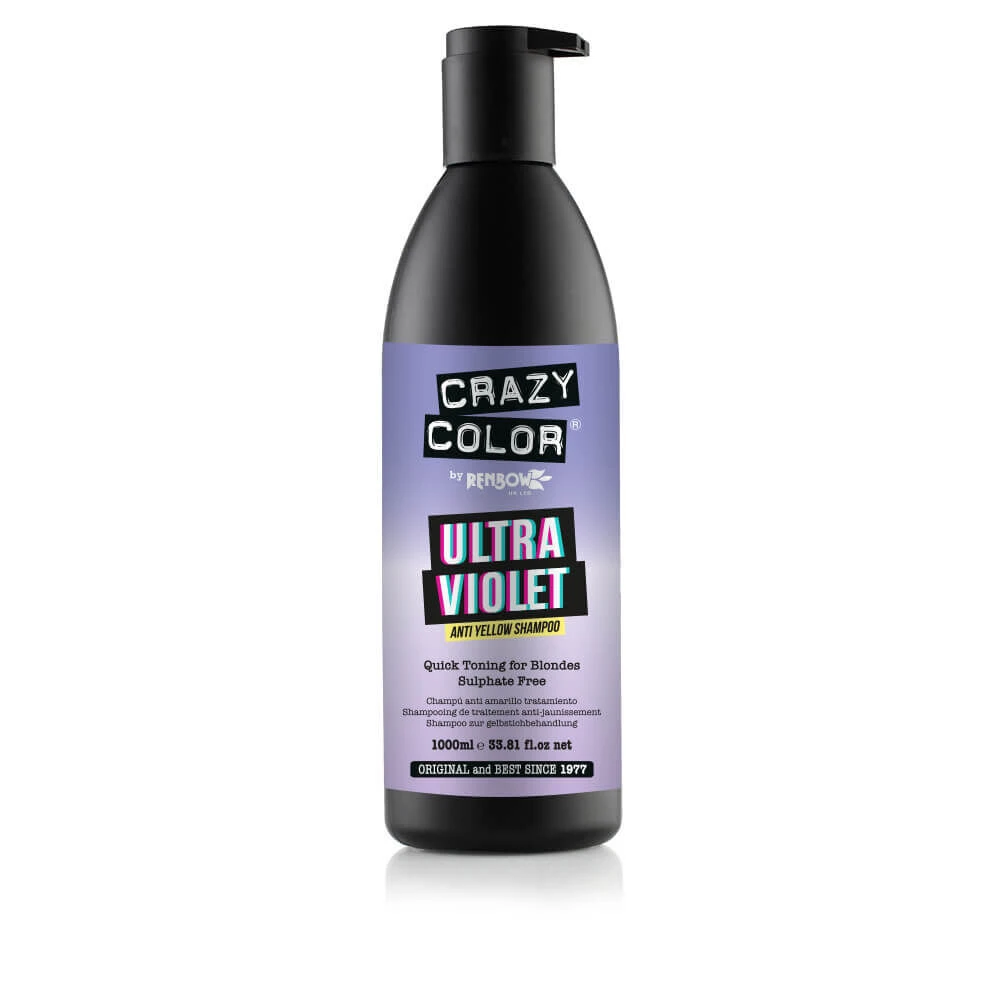 Crazy Color Ultraviolet Anti Yellow Shampoo 1000ml 1 Crazy Color Ultraviolet Anti Yellow Shampoo 1000ml