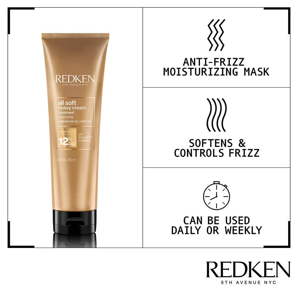 Redken All Soft Heavy Cream Treatment 250ml 2 Redken All Soft Heavy Cream Treatment 250ml - Image 2