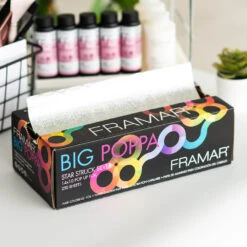 Framar Big Poppa Star Struck Silver Pop-Up Foil Sheets, 14x10" Pack Of 250 -Pro Beauty Care Shop 815843 2