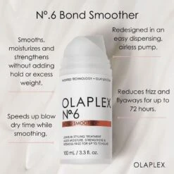 Olaplex No.6 Bond Smoother (Airless Pump) 100ml 9 Olaplex No.6 Bond Smoother (Airless Pump) 100ml -Pro Beauty Care Shop 816202 2