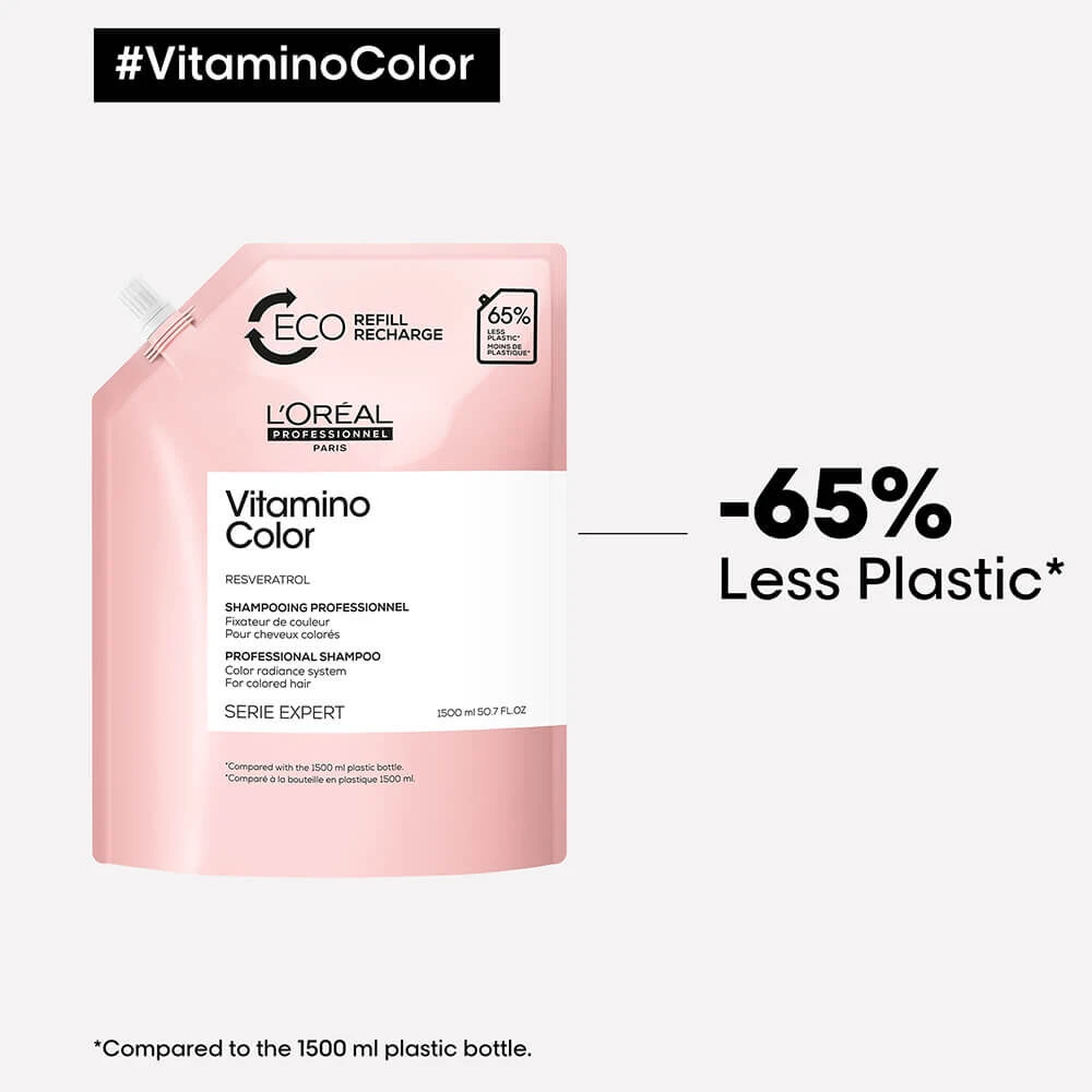 L'Oréal Professionnel Serie Expert Vitamino Color Professional Shampoo Refill 1500ml 3 L'Oréal Professionnel Serie Expert Vitamino Color Professional Shampoo Refill 1500ml - Image 3