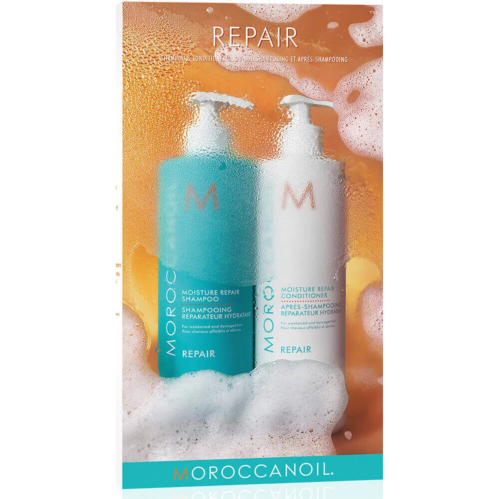 Moroccanoil Moisture Repair Shampoo & Conditioner Duo, 2x 500ml 1 Moroccanoil Moisture Repair Shampoo & Conditioner Duo, 2x 500ml