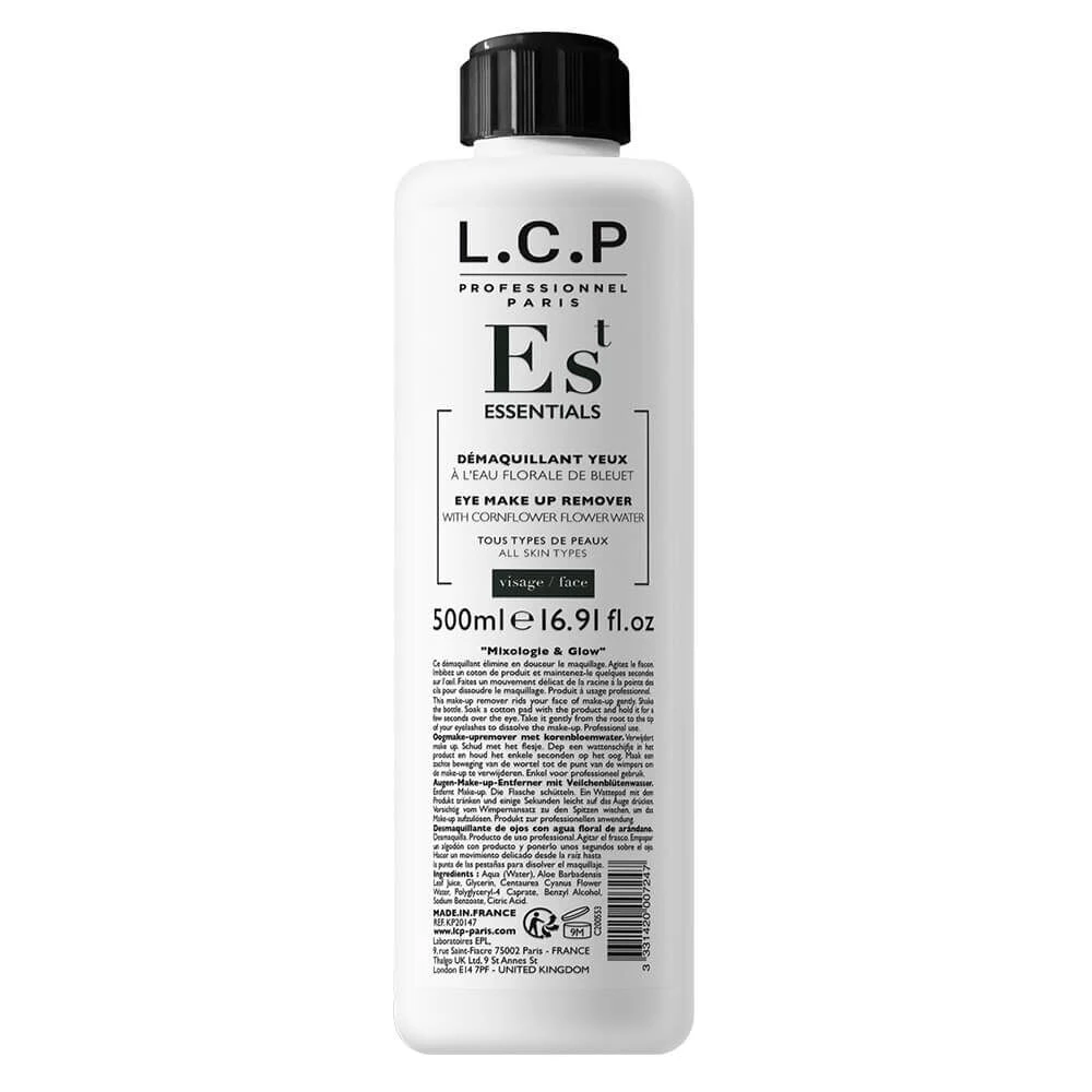 L.C.P Professionnel Paris Essentials Eye Make Up Remover With Cornflower Water 500ml 1 L.C.P Professionnel Paris Essentials Eye Make Up Remover With Cornflower Water 500ml
