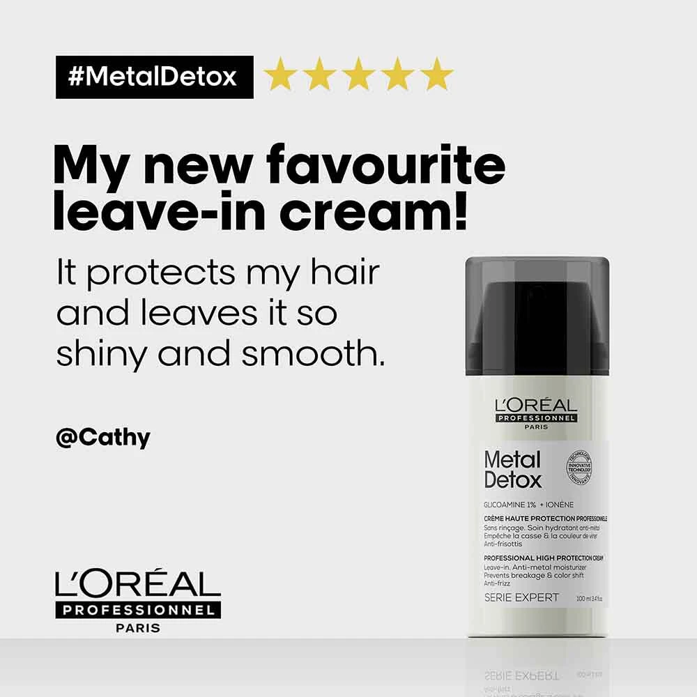 L'Oréal Professionnel Metal Detox Leave-In Cream 100ml 6 L'Oréal Professionnel Metal Detox Leave-In Cream 100ml - Image 6