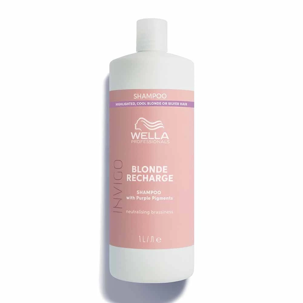 Wella Professionals Invigo Blonde Recharge Cool Blonde Shampoo 1000ml 1 Wella Professionals Invigo Blonde Recharge Cool Blonde Shampoo 1000ml