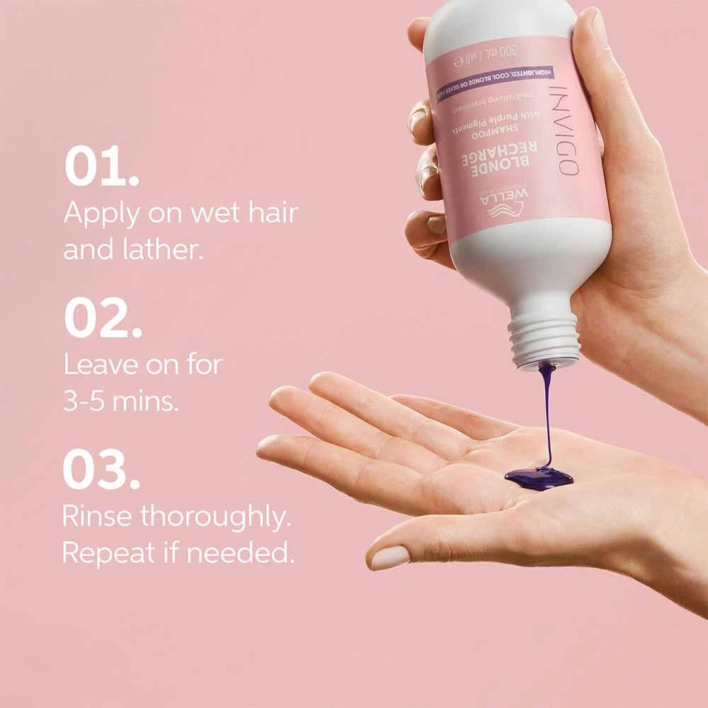 Wella Professionals Invigo Blonde Recharge Cool Blonde Shampoo 1000ml 5 Wella Professionals Invigo Blonde Recharge Cool Blonde Shampoo 1000ml - Image 5