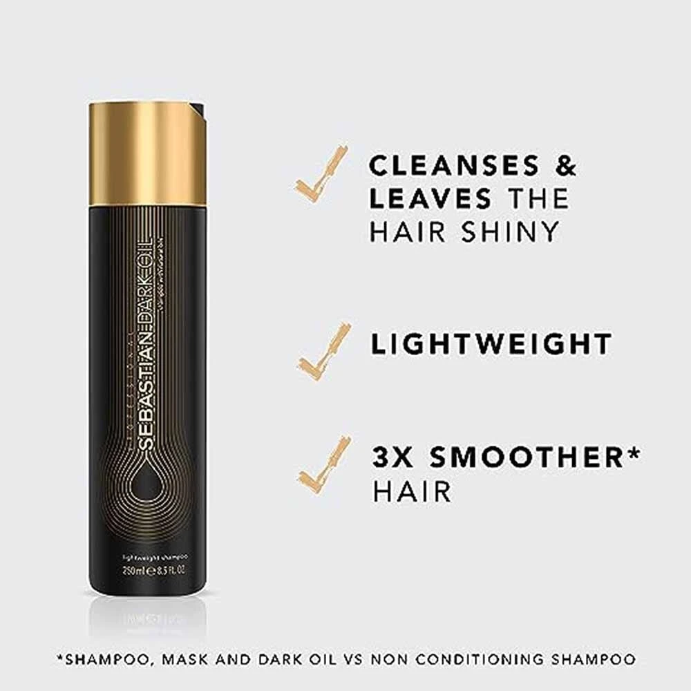Sebastian Professional Dark Oil Lightweight Shampoo 250ml 2 Sebastian Professional Dark Oil Lightweight Shampoo 250ml - Image 2